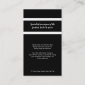 Specerijen indian oriental CUSTOM-bedrijfsprofiel Visitekaartje (Achterkant)