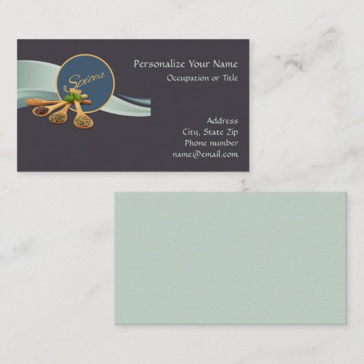 Specerijen Koken en Catering Chef Visitekaartje (Voorkant / Achterkant)