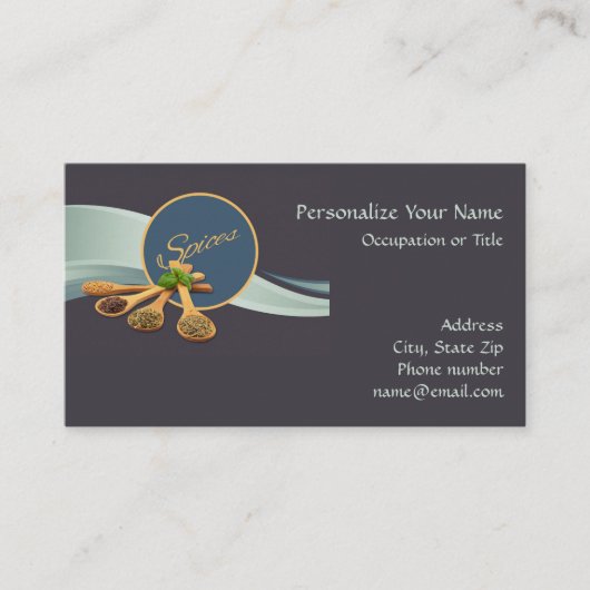 Specerijen Koken en Catering Chef Visitekaartje (Voorkant)