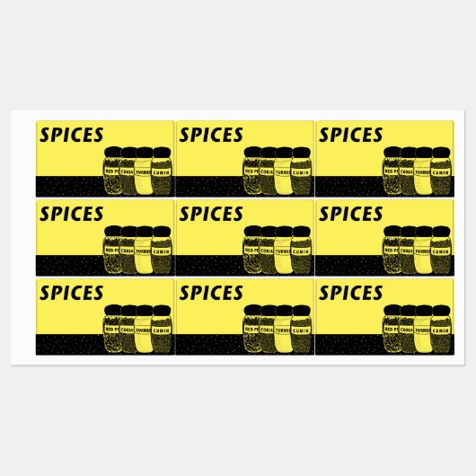 Specerijen Labels (Vel)