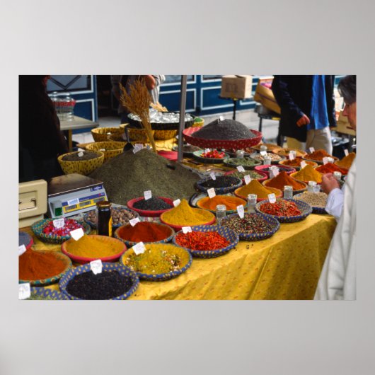 Specerijen, Market Day, Aix-en-Provence, Frankrijk Poster (Voorkant)