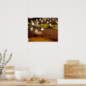 Specerijen op de boerenmarkt poster (Keuken)