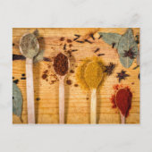 Specerijen op lepels briefkaart (Voorkant)