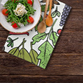 Specerijen patroon aangepaste naam wit theedoek