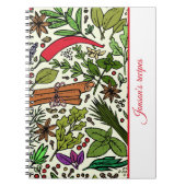 Specerijen patroonkeukennaam Spiral Photo Notitieb Notitieboek (Voorkant)