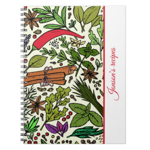 Specerijen patroonkeukennaam Spiral Photo Notitieb Notitieboek