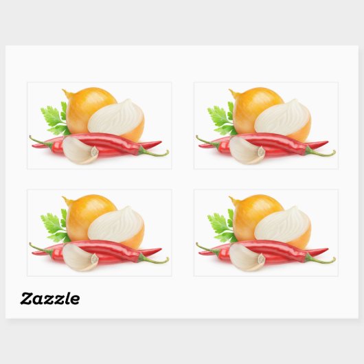 Specerijen Rechthoekige Sticker (Vel)