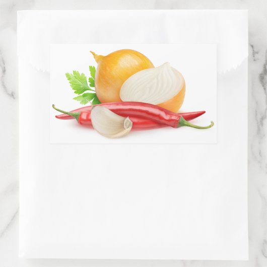 Specerijen Rechthoekige Sticker (Tas)