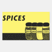 Specerijen Rechthoekige Sticker (Voorkant)