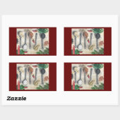 Specerijen Sticker met Maroon Achtergrond (Vel)