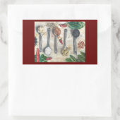 Specerijen Sticker met Maroon Achtergrond (Tas)