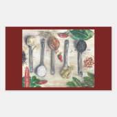 Specerijen Sticker met Maroon Achtergrond (Voorkant)