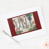Specerijen Sticker met Maroon Achtergrond (Envelop)