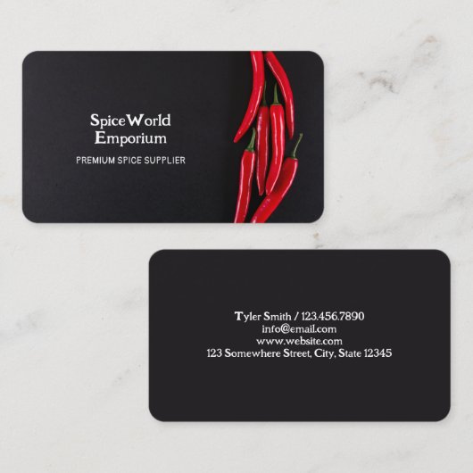 Specerijen Visitekaartje (Voorkant / Achterkant)