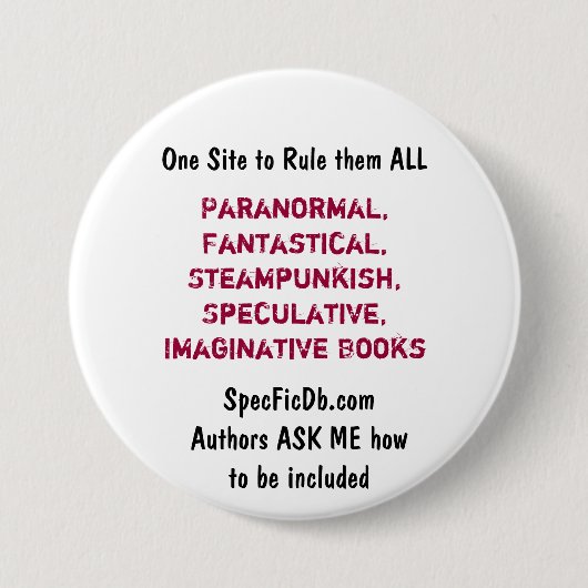 SpecFicDB Ronde Button 7,6 Cm (Voorkant)