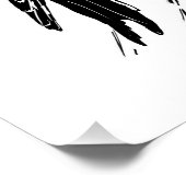 Specht afbeelding/ print / zwart en wit perfect poster (Hoek)
