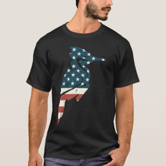 Specht Amerikaanse Vlag Vintage Vogel  Patriottisc T-shirt