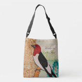 Specht in het bos crossbody tas (Achterkant)