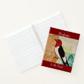 Specht in het bos Deep Red Notitieboek (Binnen)