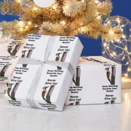 Specht Nooit Opgeven Inspirerend Cadeaupapier