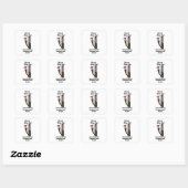 Specht Nooit Opgeven Inspirerend Vierkante Sticker (Vel)