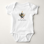 specht Schattige baby vogel Baby Bodysuit (Voorkant)