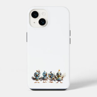 specht Schattige baby vogel iPhone 14 Stoere Hoesj Hoesje