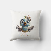 specht Schattige baby vogel Sierkussen (Achterkant)