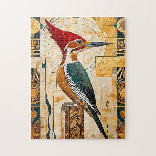 Specht Totem – Art Deco Ritme Legpuzzel (Verticaal)