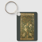 Specht van William Morris, Vintage Textielkunst Sleutelhanger (Voorkant)