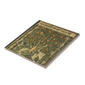 Specht van William Morris, Vintage Textielkunst Tegeltje (Zijkant)