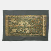 Specht van William Morris, Vintage Textielkunst Theedoek (Horizontaal)