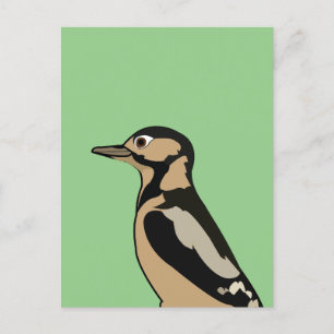 Specht Vogel Natuur Kunst Briefkaart
