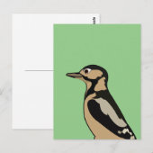 Specht Vogel Natuur Kunst Briefkaart (Voorkant / Achterkant)