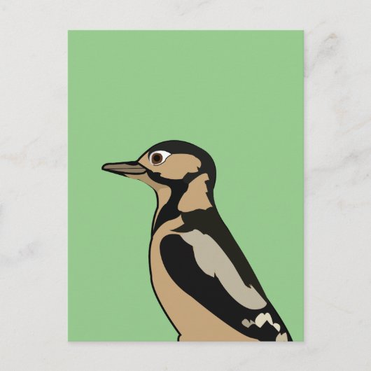 Specht Vogel Natuur Kunst Briefkaart (Voorkant)