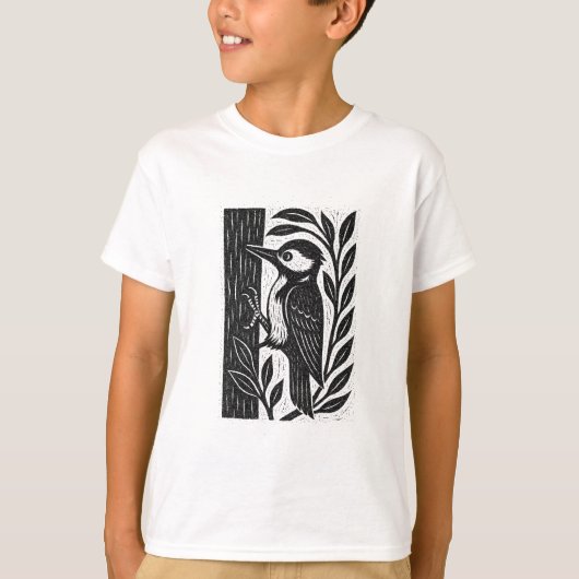Specht/Woodpecker T-shirt (Voorkant)