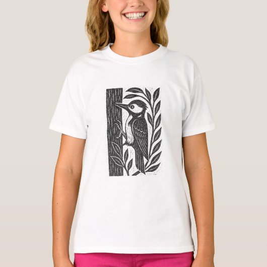 Specht/Woodpecker T-shirt (Voorkant)