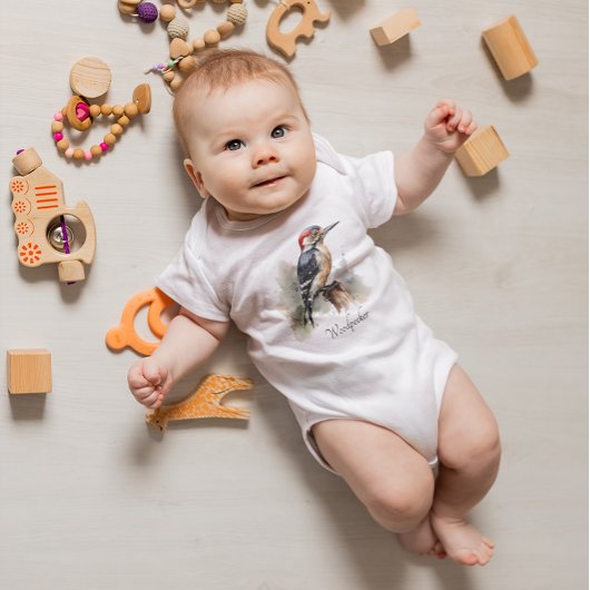 specht zittend op een paal, aanpasbaar romper