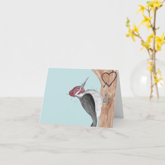 Spechtenliefde  kaart (Gele Bloem)