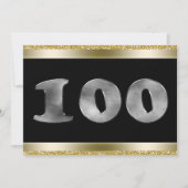 Speciaal 100e verjaardag Silver Number 100 Kaart (Voorkant)