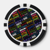 Speciaal 100e verjaardagsfeest gepersonaliseerd mo poker chips (Voorkant)