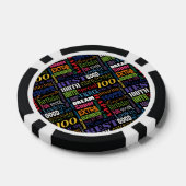 Speciaal 100e verjaardagsfeest gepersonaliseerd mo poker chips (Enkel)