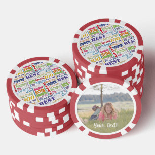 Speciaal 100e verjaardagsfeest gepersonaliseerd mo poker chips