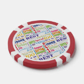 Speciaal 100e verjaardagsfeest gepersonaliseerd mo poker chips (Enkel)