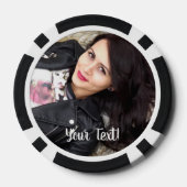 Speciaal 100e Verjaardagsfeestje Foto Monogram Poker Chips (Achterkant)