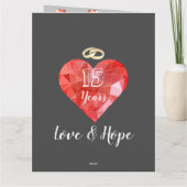 Speciaal 15e jaar Crystal Jubileum Card Kaart (Achterkant)