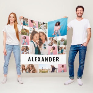Speciaal 16 beste vriend op foto, modern minimaal fleece deken