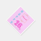 Speciaal 16e verjaardag "Girly Paper Napkins 3" Servet (Hoek)