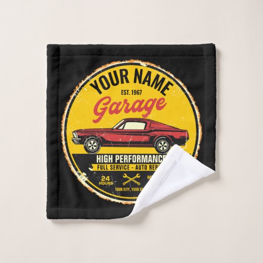 Speciaal 1967 Fastback Red Classic Car Garage Bad Handdoek (Wasdoekje)
