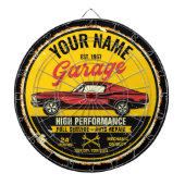 Speciaal 1967 Fastback Red Classic Car Garage Dartbord (Voorkant)